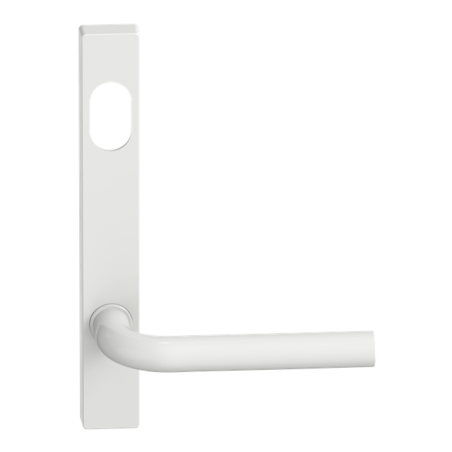 Narrow Plate Lever #13 Cylinder/Concealed WHT 