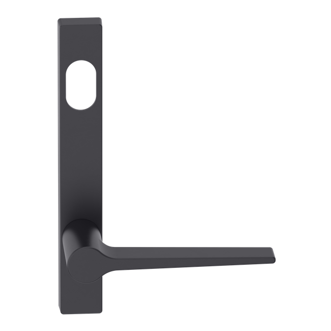 Narrow Plate Lever #14 Cylinder/Concealed BLK 