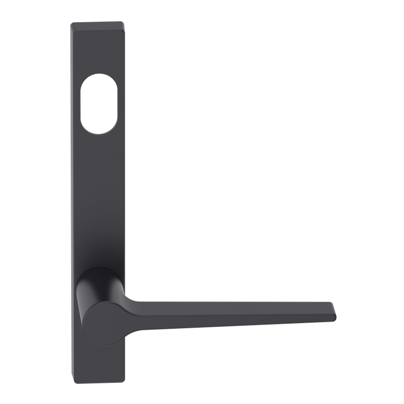 Narrow Plate Lever #14 Cylinder/Concealed BLK 