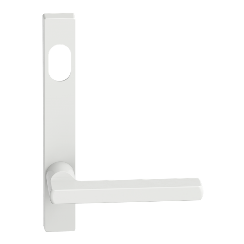 Narrow Plate Lever #33 Cylinder/Concealed WHT 