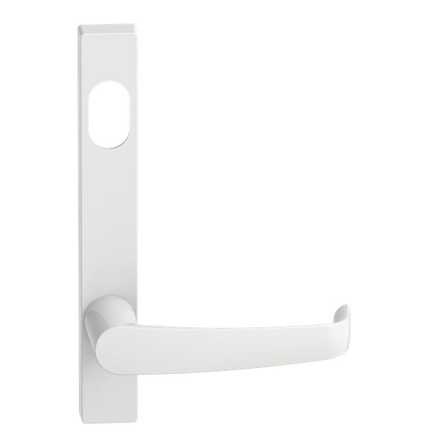 Narrow Plate Lever #37 Cylinder/Concealed WHT 