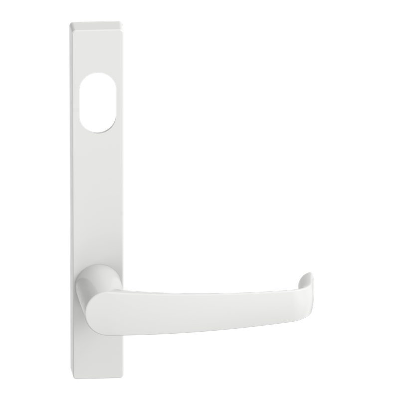 Narrow Plate Lever #37 Cylinder/Concealed WHT 