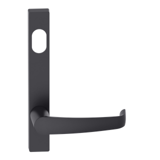 Narrow Plate Lever #37 Cylinder/Concealed BLK 