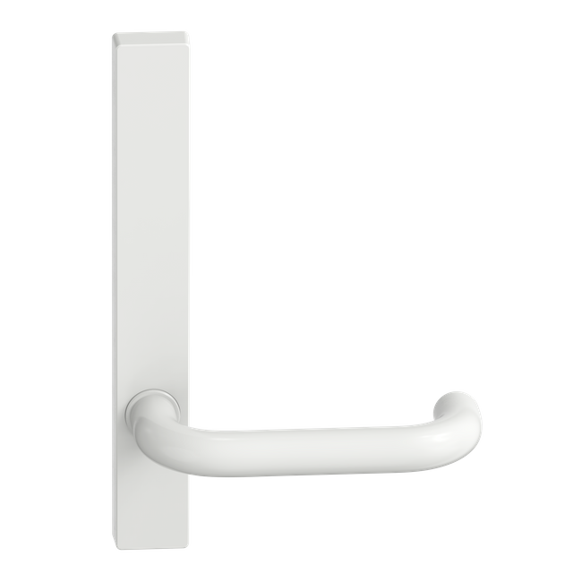 Narrow Plate Lever #10 Plain/Concealed WHT