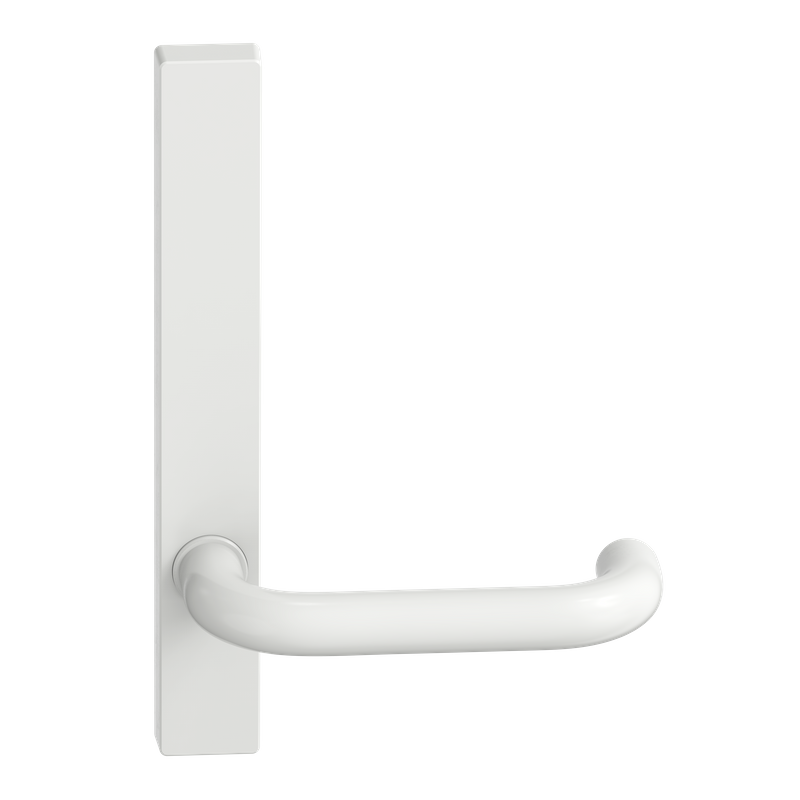 Narrow Plate Lever #10 Plain/Concealed WHT