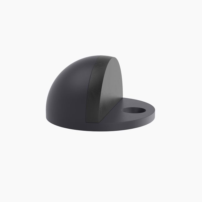 Half Moon Floor Mounted Door Stop MBLK