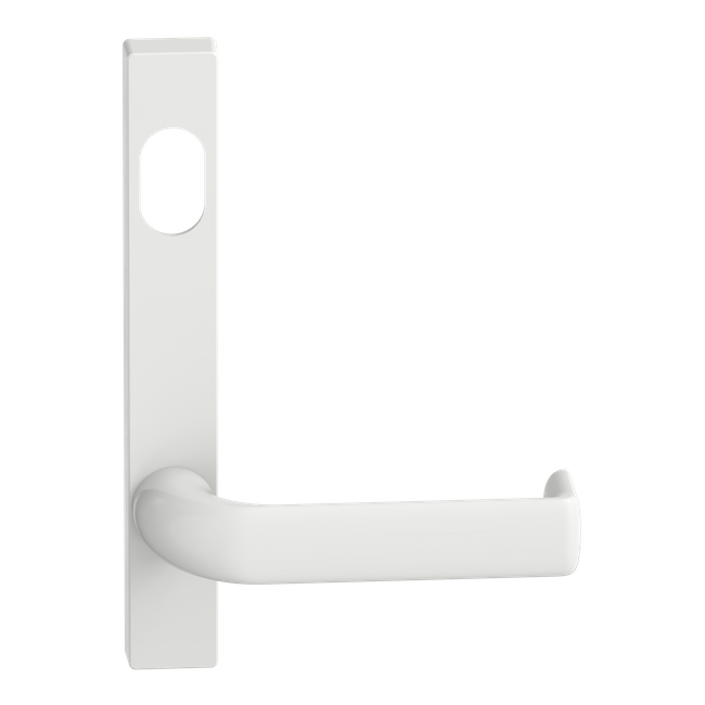 Narrow Plate Lever #38 Cylinder/Concealed WHT 