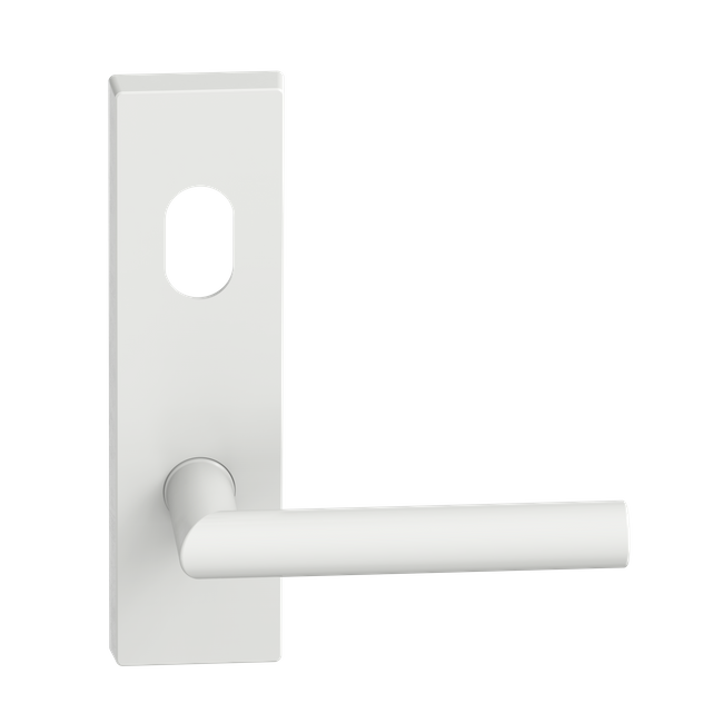 Rectangular Plate Lever #11 Cylinder/Concealed WHT 