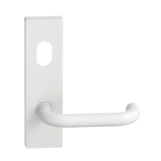 Rectangular Plate Lever #10 Cylinder/Concealed WHT 