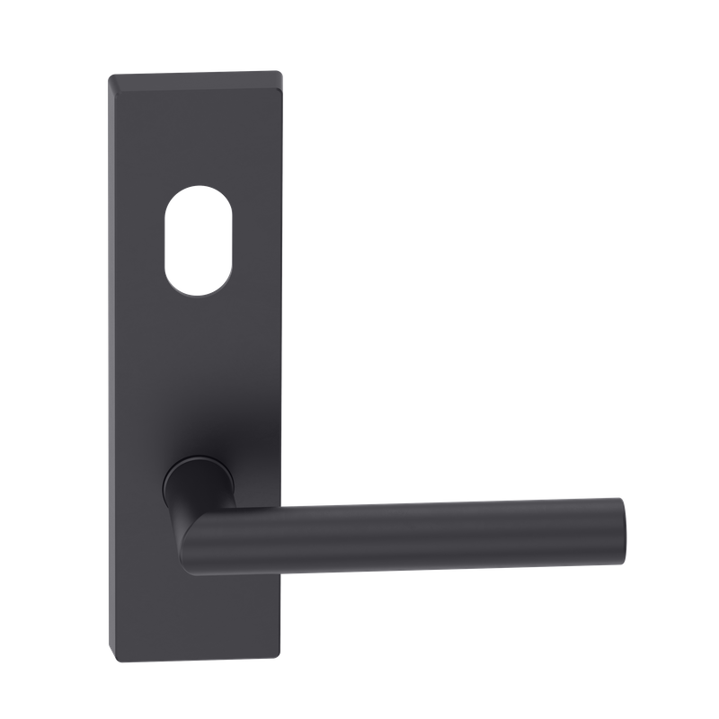 Rectangular Plate Lever #11 Cylinder/Concealed BLK 