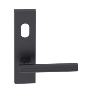 Rectangular Plate Lever #12 Cylinder/Concealed BLK 