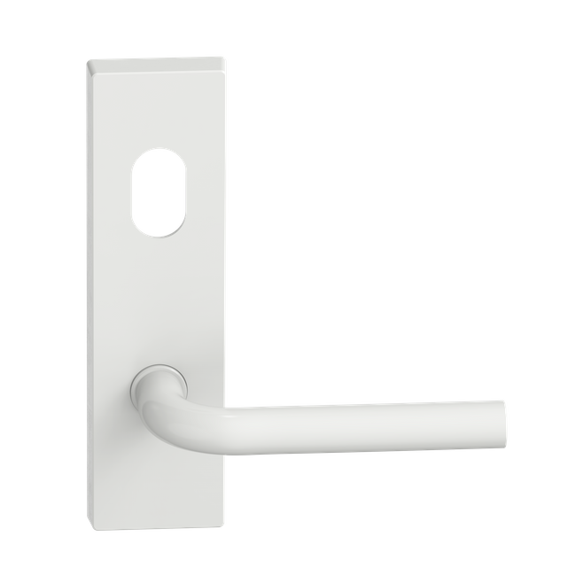 Rectangular Plate Lever #13 Cylinder/Concealed WHT 