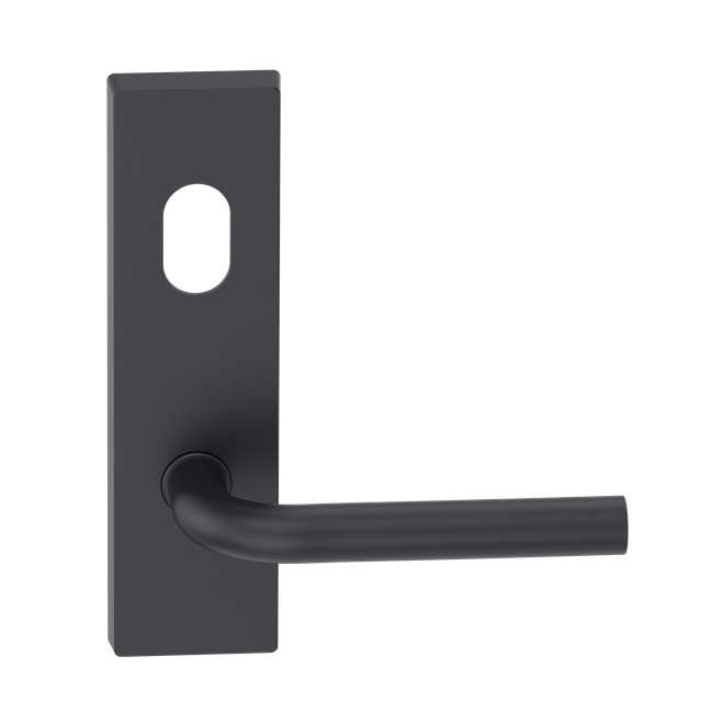 Rectangular Plate Lever #13 Cylinder/Concealed BLK 