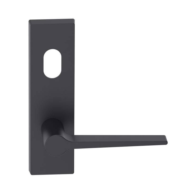 Rectangular Plate Lever #14 Cylinder/Concealed BLK 