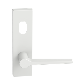 Rectangular Plate Lever #14 Cylinder/Concealed WHT 