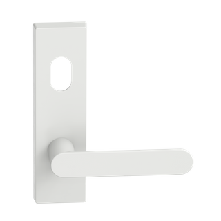 Rectangular Plate Lever #30 Cylinder/Concealed WHT 