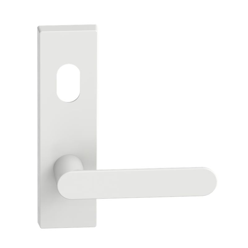 Rectangular Plate Lever #30 Cylinder/Concealed WHT 