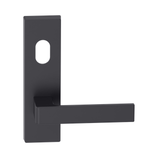 Rectangular Plate Lever #32 Cylinder/Concealed BLK 