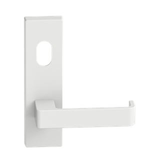 Rectangular Plate Lever #31 Cylinder/Concealed WHT 