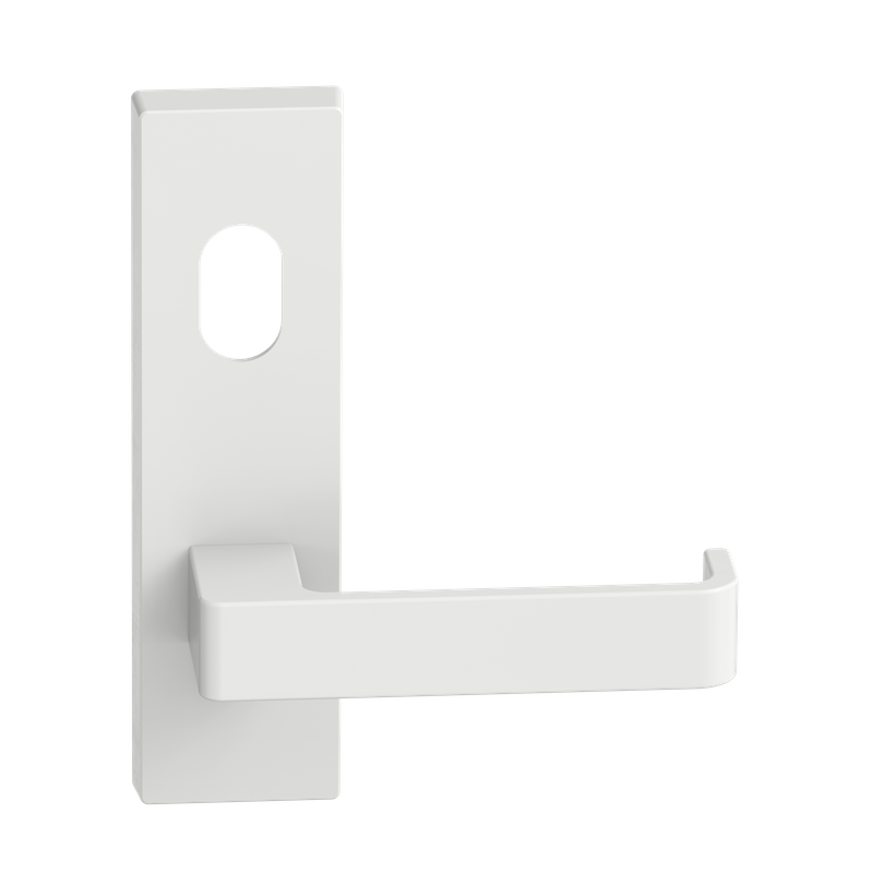 Rectangular Plate Lever #31 Cylinder/Concealed WHT 