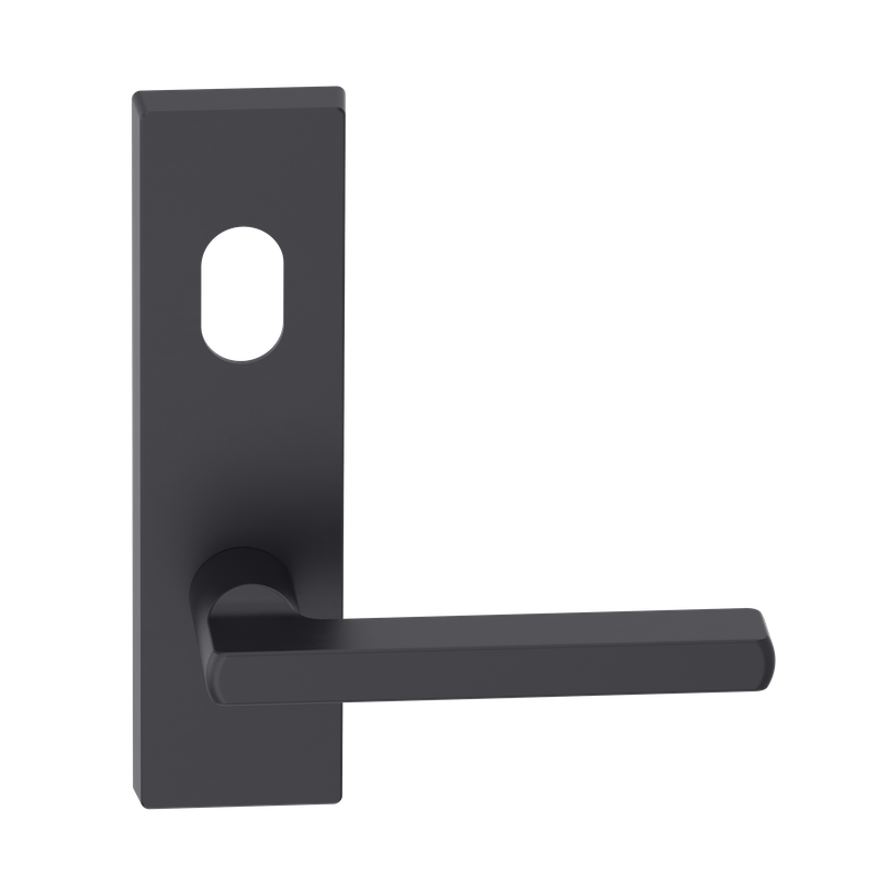 Rectangular Plate Lever #33 Cylinder/Concealed BLK 