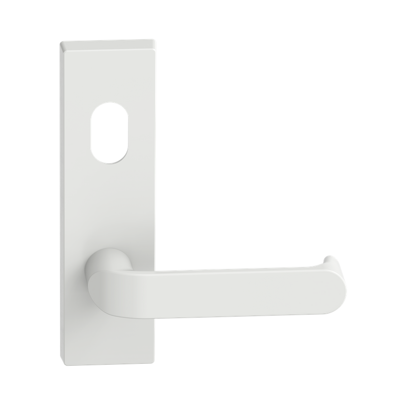 Rectangular Plate Lever #36 Cylinder/Concealed WHT 