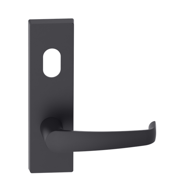 Rectangular Plate Lever #37 Cylinder/Concealed BLK 