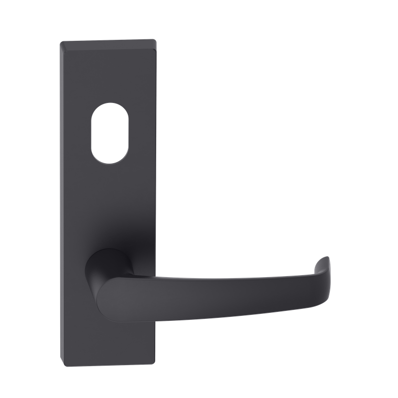 Rectangular Plate Lever #37 Cylinder/Concealed BLK 