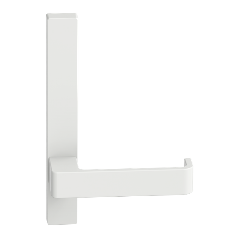 Narrow Plate Lever #31 Plain/Concealed WHT