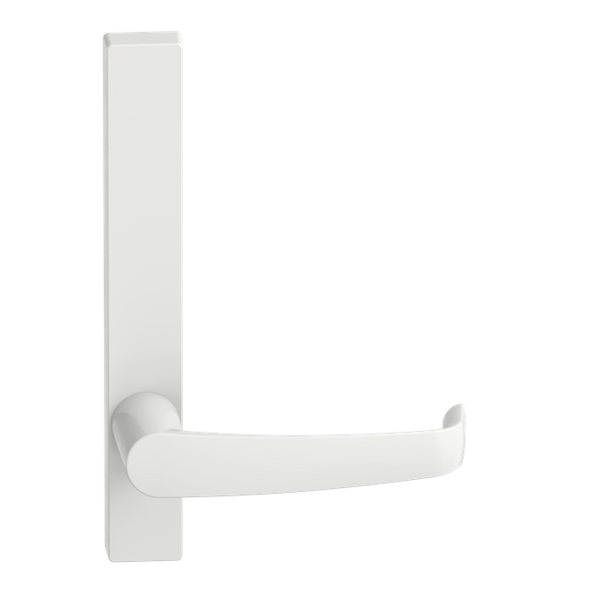 Narrow Plate Lever #37 Plain/Concealed WHT