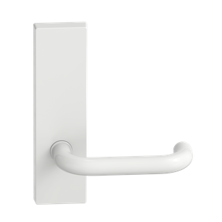 Rectangular Plate Lever #10 Plain/Concealed WHT