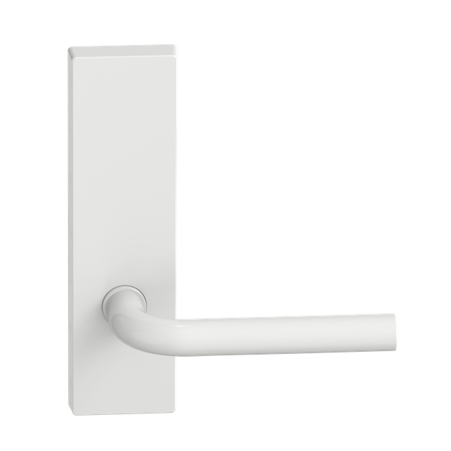 Rectangular Plate Lever #13 Plain/Concealed WHT