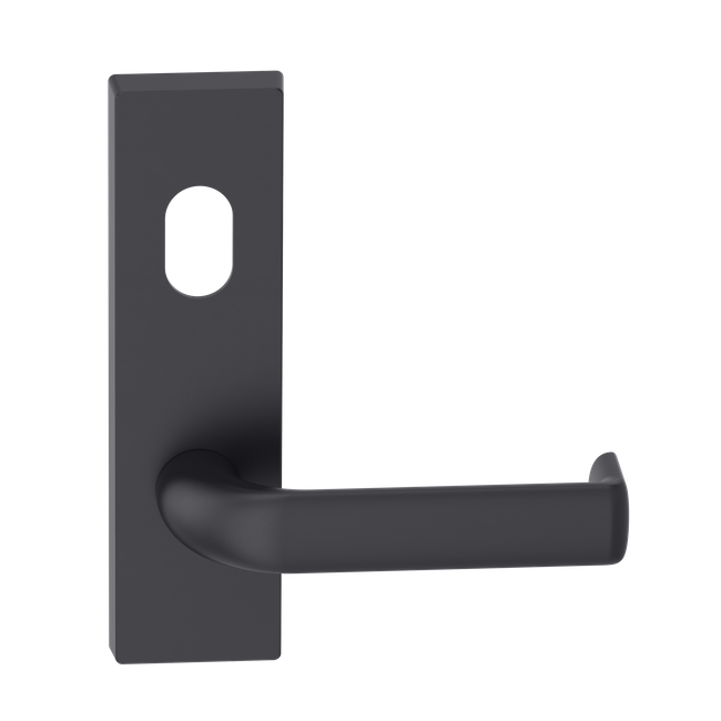 Rectangular Plate Lever #38 Cylinder/Concealed BLK 