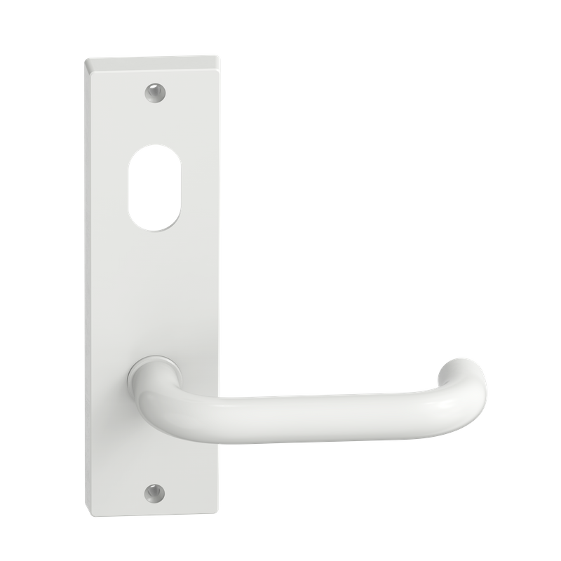 Rectangular Plate Lever #10 Cylinder/Visible WHT