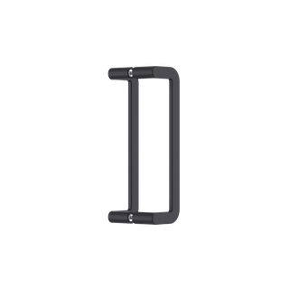 Flat Section Offset Pull Handle Set 25 x 300 CTC x 325 OA BLK