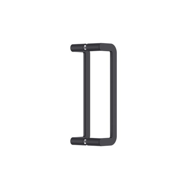 Round Section Offset Flat Pull Handle Set 25 x 300 CTC x 325 OA BLK