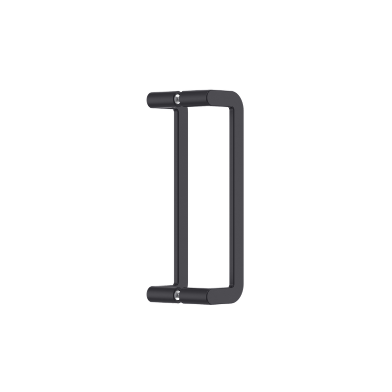 Round Section Offset Flat Pull Handle Set 25 x 300 CTC x 325 OA BLK