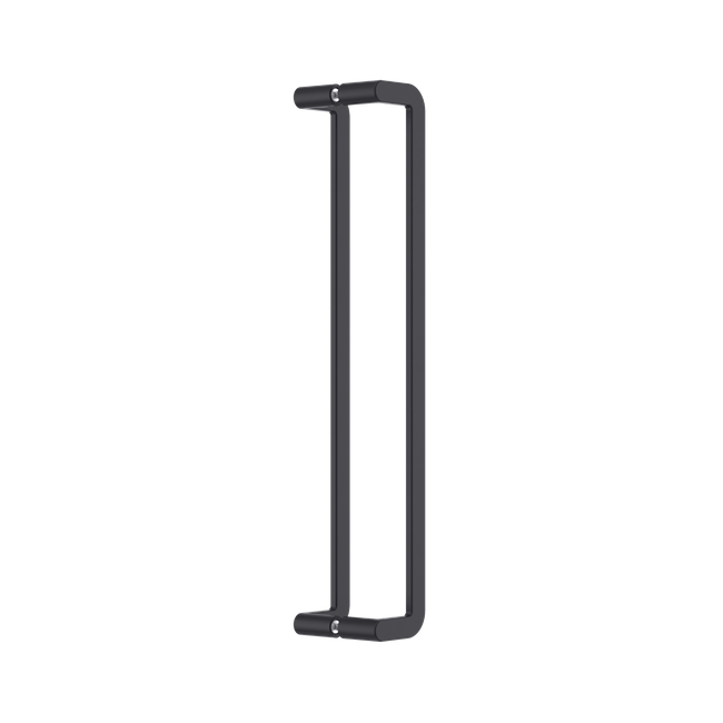 Round Section Offset Flat Pull Handle Set 25 x 600 CTC x 625 OA BLK