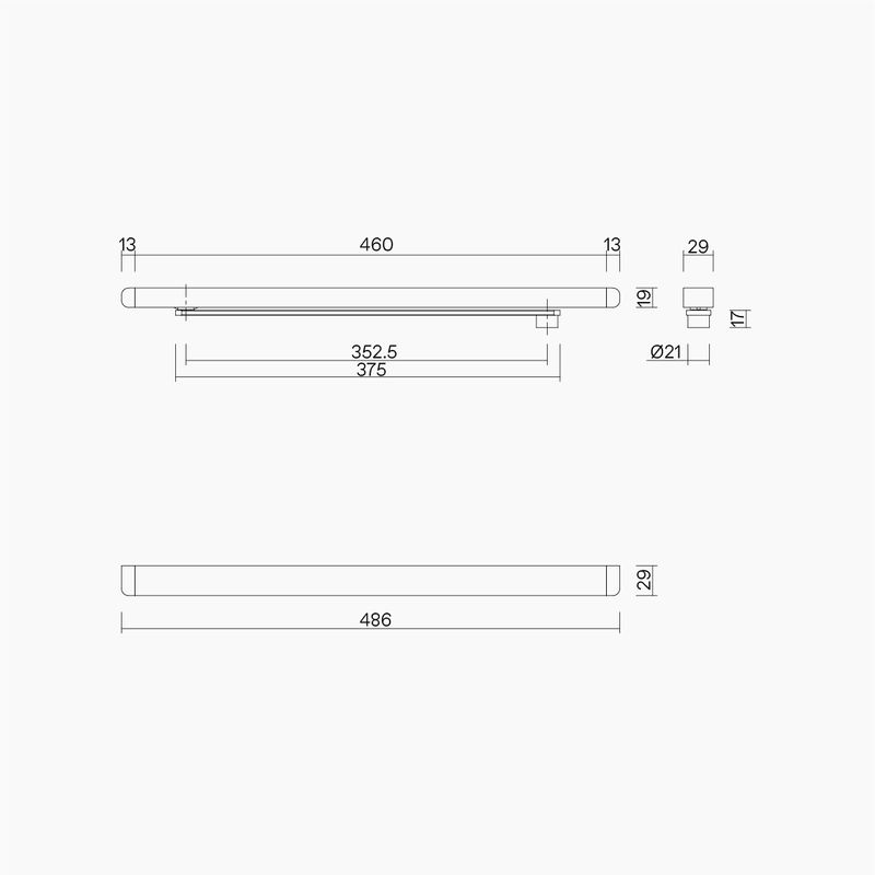 D0453/D0601/D0701 Hold Open Slide Rail BLK