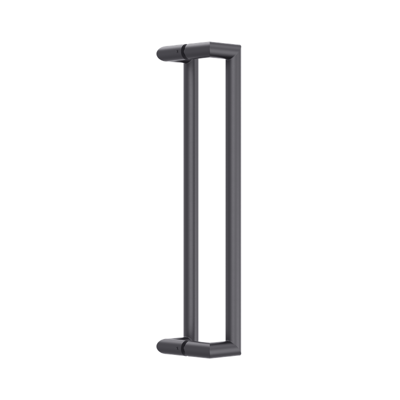 Round Section Mitred Offset BTB Handle 32 x 600 CTC x 632 OA BLK