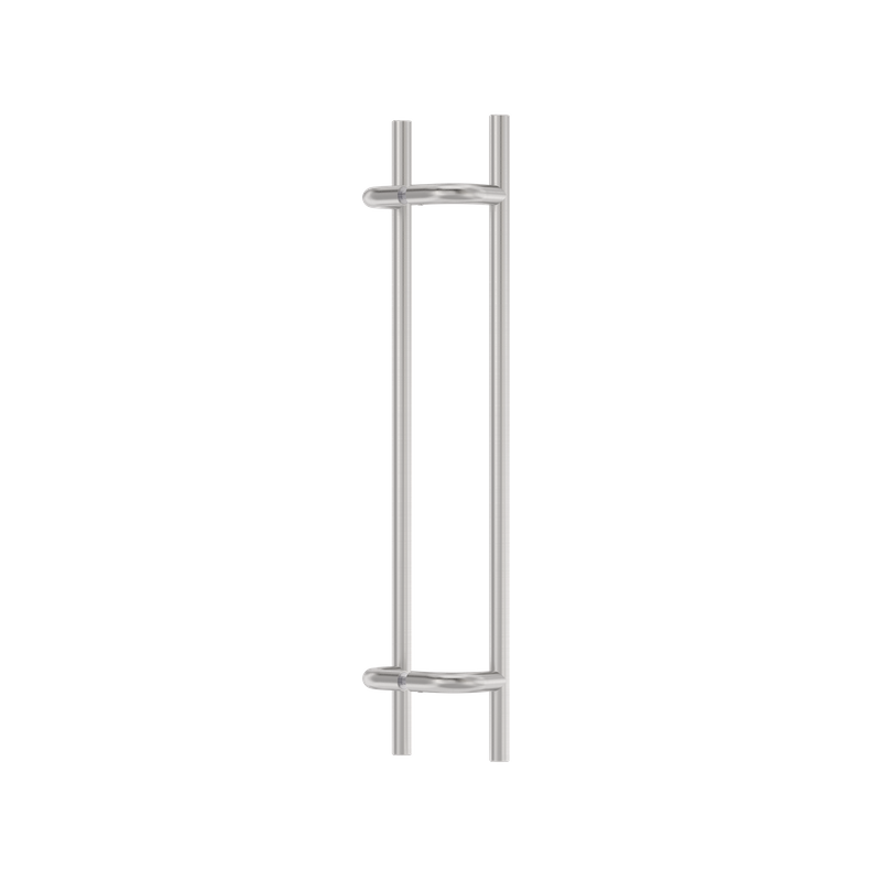 Slimeline Round Section Offset H-Pull Handle 450 CTC x 600 OA SSS
