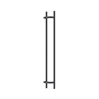 Round Section Offset H-Pull Handle 750 CTC x 900 OA BLK