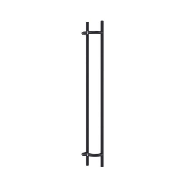 Round Section Offset H-Pull Handle 750 CTC x 900 OA BLK