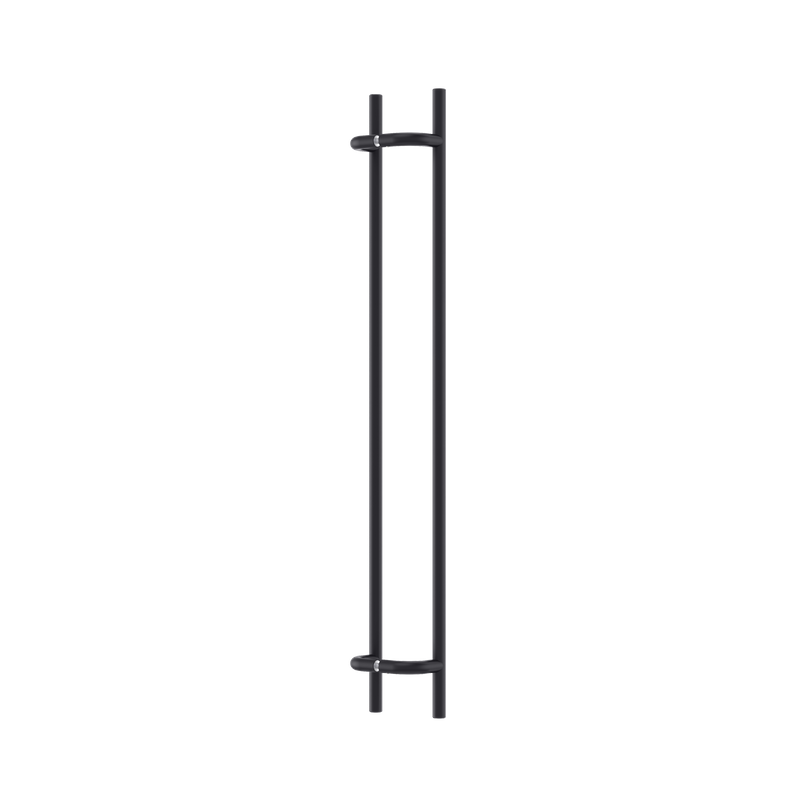 Round Section Offset H-Pull Handle 750 CTC x 900 OA BLK