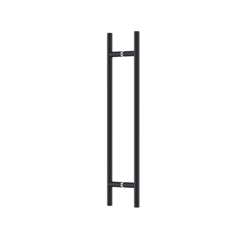 Round Section H-Pull Handle 450 CTC x 600 OA BLK