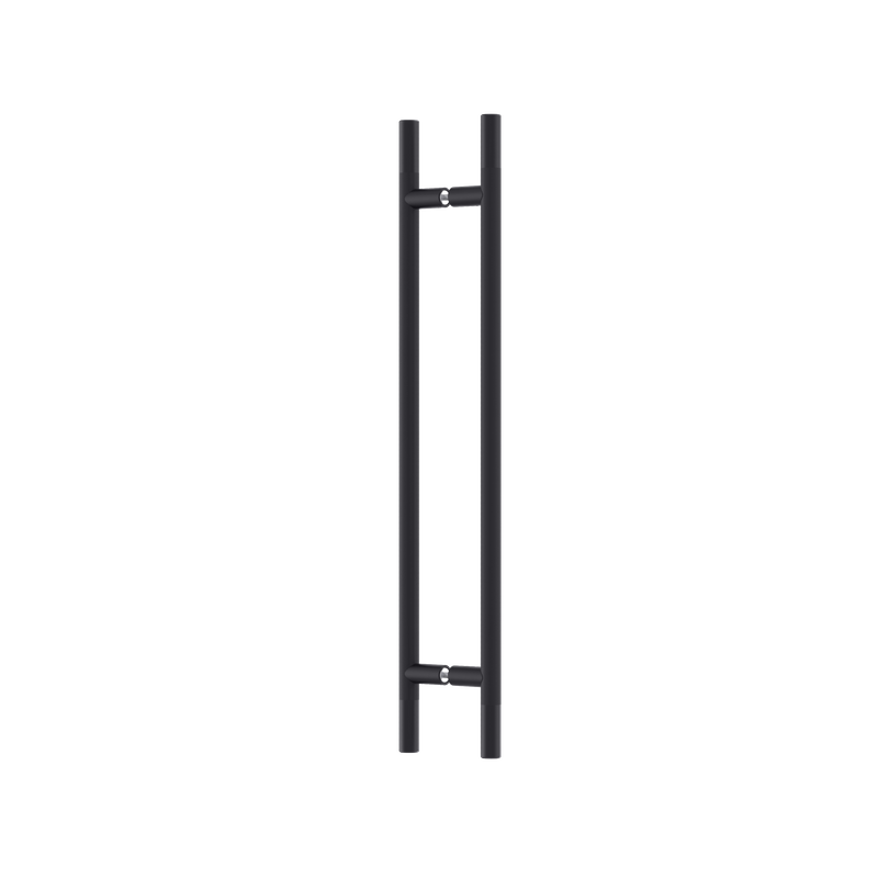 Round Section H-Pull Handle 450 CTC x 600 OA BLK