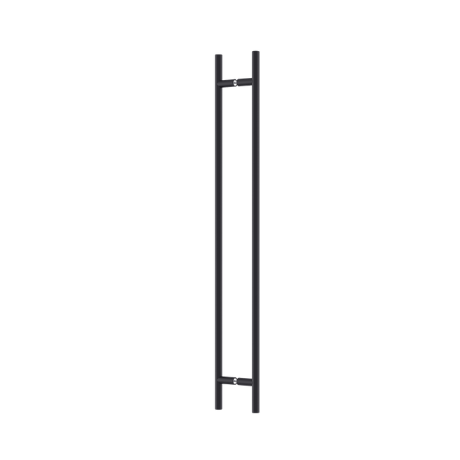 Slimline Round Section H-Pull Handle 750 CTC x 900 OA BLK