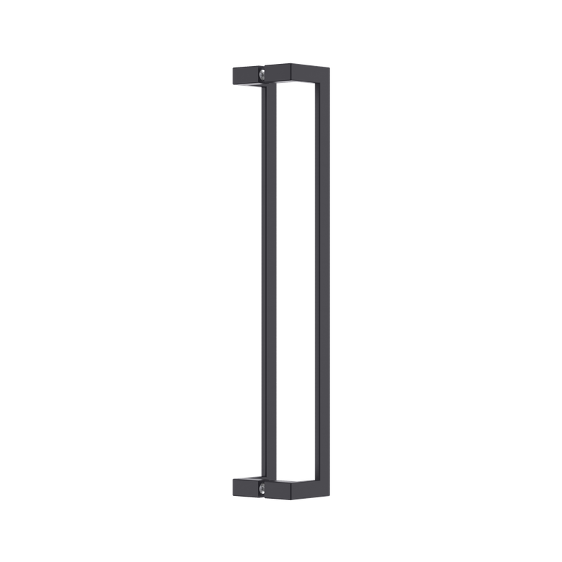 Square Section Flat Offset BTB Handle 25 x 600 CTC x 625 OA BLK