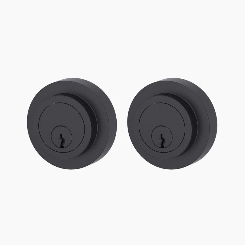 Round Deadbolt Double Cylinder MBLK