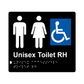 L1012 Unisex Accessible Toilet RH Braille Sign 200x180mm